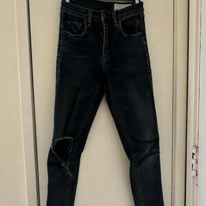 rag & bone Women's High Rise Jeans - Black